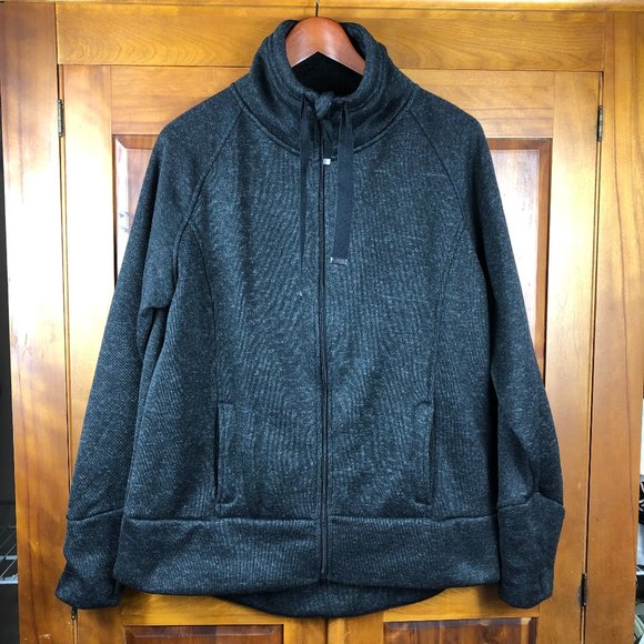 Danskin Now Gray Zip Front Sweatshirt Comfy Athleisure Gym Outdoor Comfy - Picture 1 of 16